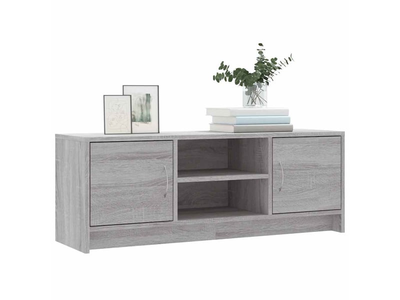  Meuble tv - banc tv - meuble de rangement sonoma gris 102x30x37,5 cm bois d'ingénierie  - Conforama C