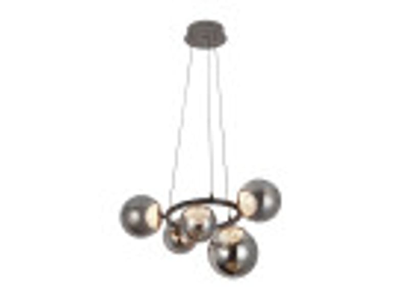  Fabrilamp pompeya, suspension, moderne, led, 35 w, 3150 lm, 3000-4000-6000 k, noir, 20-160 x 58 x 58 cm 234395009 - Conforama B