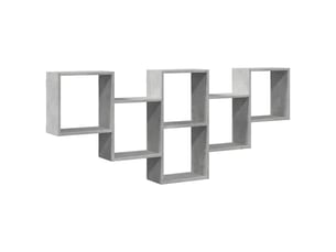 Étagère flottante, étagère murale gris béton 159x18x66 cm bois d'ingénierie cf42338