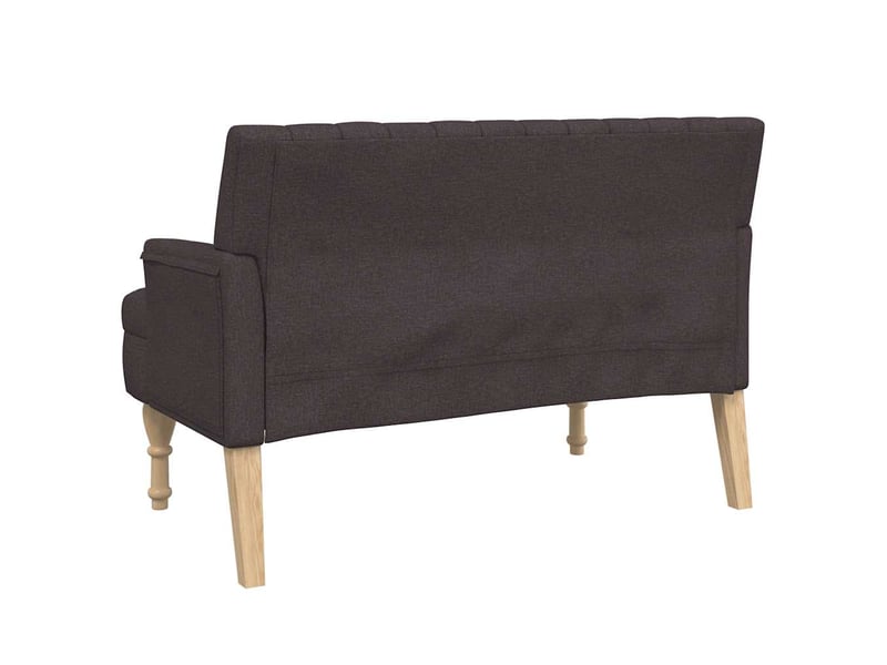  Banc chambre avec coussins marron foncé 113x64,5x75,5 cm tissu  - Conforama E