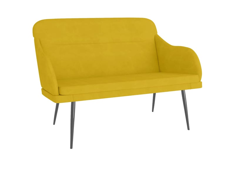  Banc chambre, banc de lit jaune 110x76x80 cm velours shl49970  - Conforama A