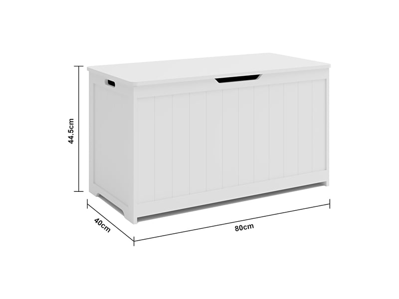  Coffre à jouets 80 x 40 x 45 cm blanc 03_0009285  - Conforama B