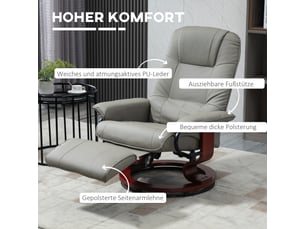 Fauteuil relax électrique  RAELUNYI Cuir / Tissu noir