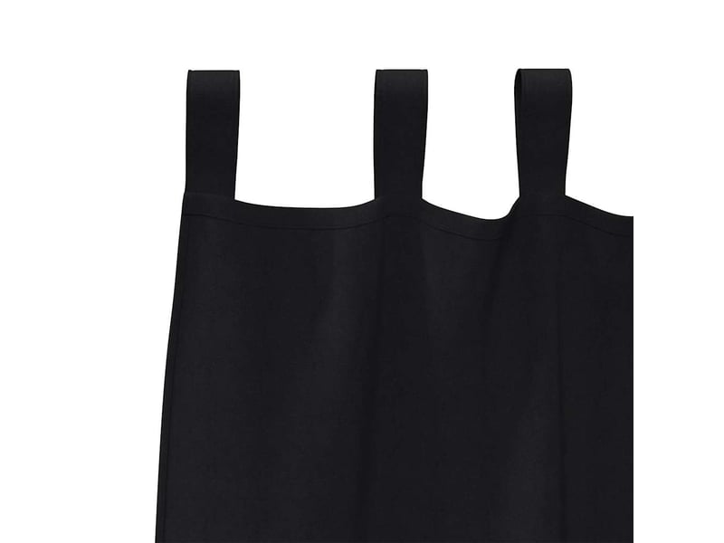  Lot de 2 rideaux occultants, rideaux black-out avec anneaux noir 245 x 140 cm cf44715  - Conforama E
