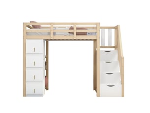 Lit mezzanine 90x200 cm BEAOK   coloris jaune