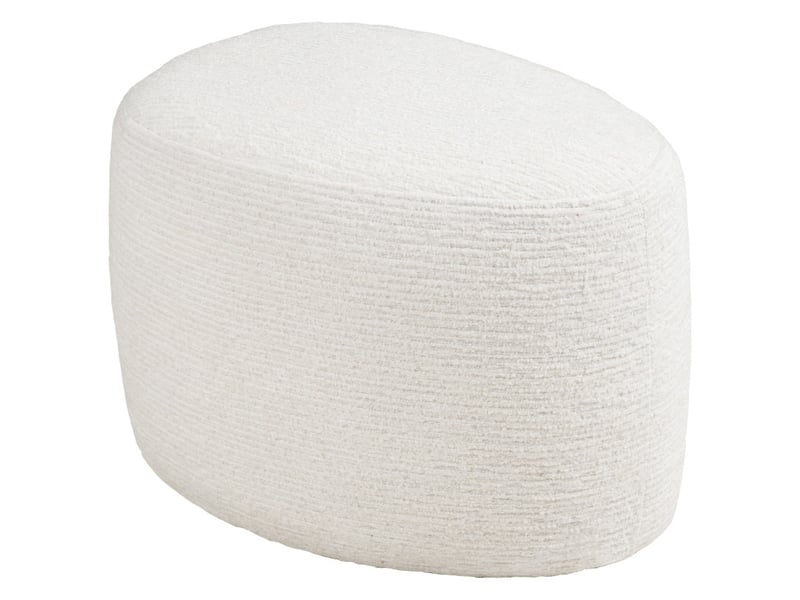 Svit-pouf en tissu ecru 55x40 cm  - Conforama A
