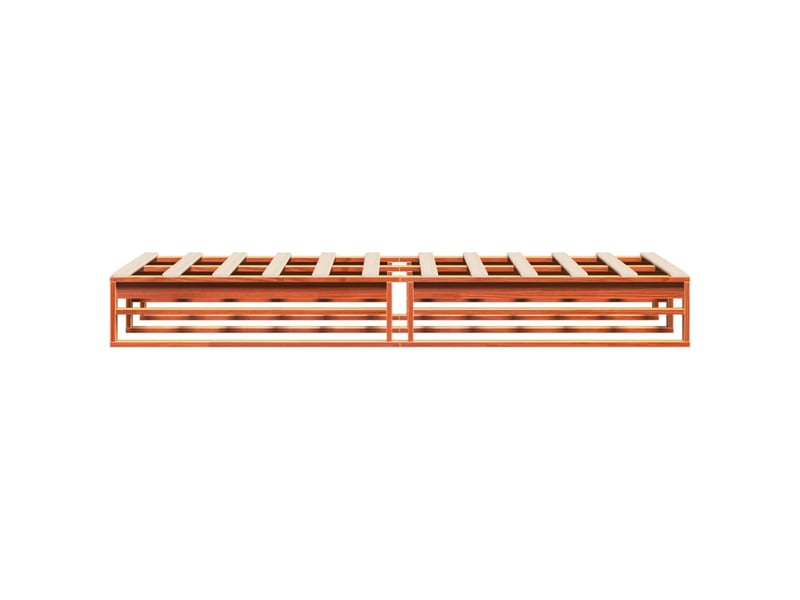  Lit simple- lit adulte -  cadre de lit sans matelas  marron 100x200cm bois pin massif  - Conforama D