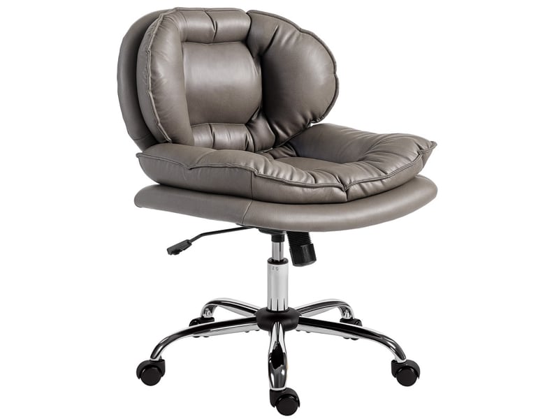 Chaise de bureau florora siège large pivotante hauteur ajustable gris  - Conforama A