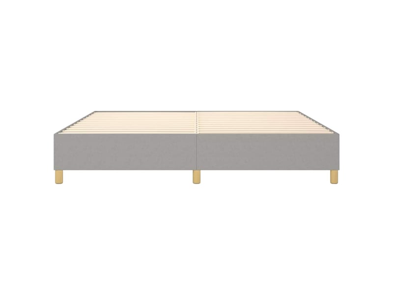  Lit double- lit adulte -  cadre de lit à lattes gris clair 200x200 cm tissu  - Conforama D