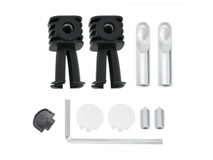 Boulons de fixation pour wc suspendus, kit de fixation universel pour wc suspendus, charnière de fixation (noir)