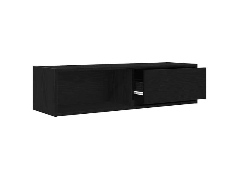  Meuble tv - banc tv - meuble de rangement 2 pcs chêne noir 100x31x25,5 cm bois d'ingénierie  - Conforama E