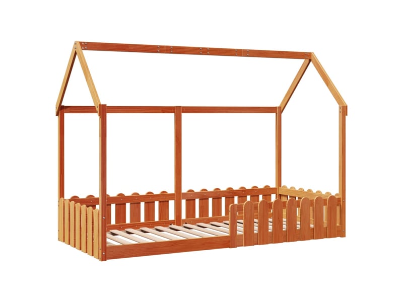  Cadre de lit d'enfants - lit jeune forme de maison sans matelas 90x200 cm  - Conforama C