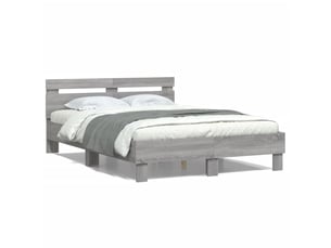 Lit 2 places 135x190 cm coloris gris