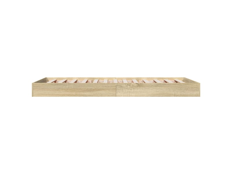  Lit simple- lit adulte -  cadre de lit au sol chêne sonoma 80 x 200 cm bois d'ingénierie  - Conforama D