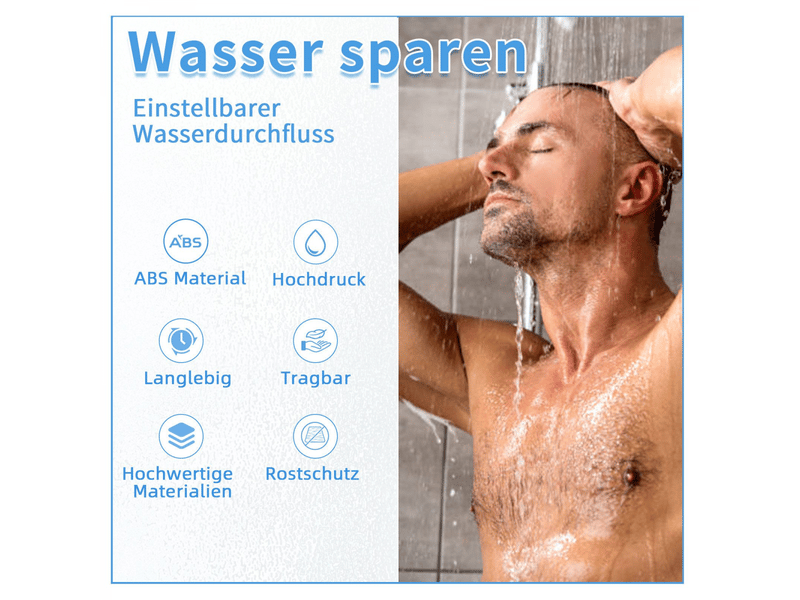 Zmh poignée de douche avec tuyau de 1,5 m, tête de douche carrée noire économisant l'eau pour salle de bain - Conforama D
