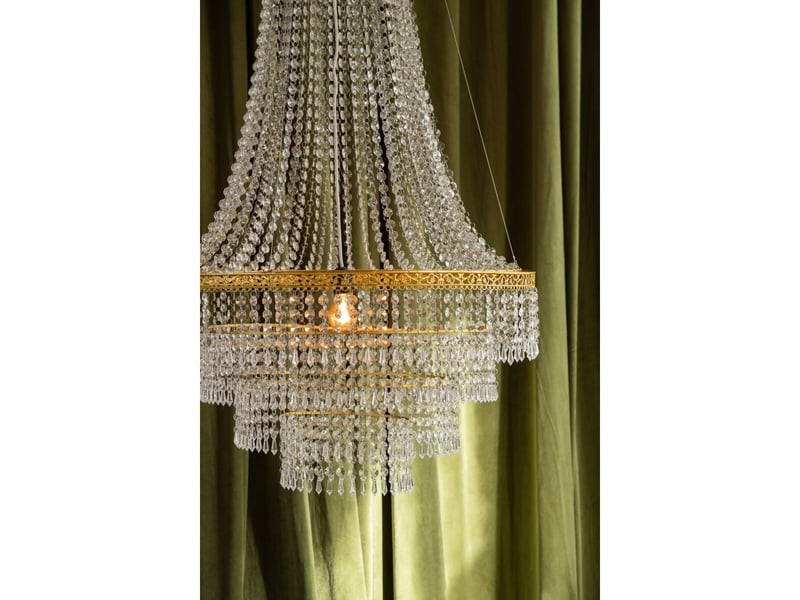  Abat-jour suspension pampilles jilan 135cm transparent  - Conforama E