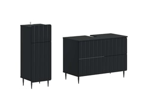 Ensemble de 2 meubles de salle de bain zwolle noir cf63242