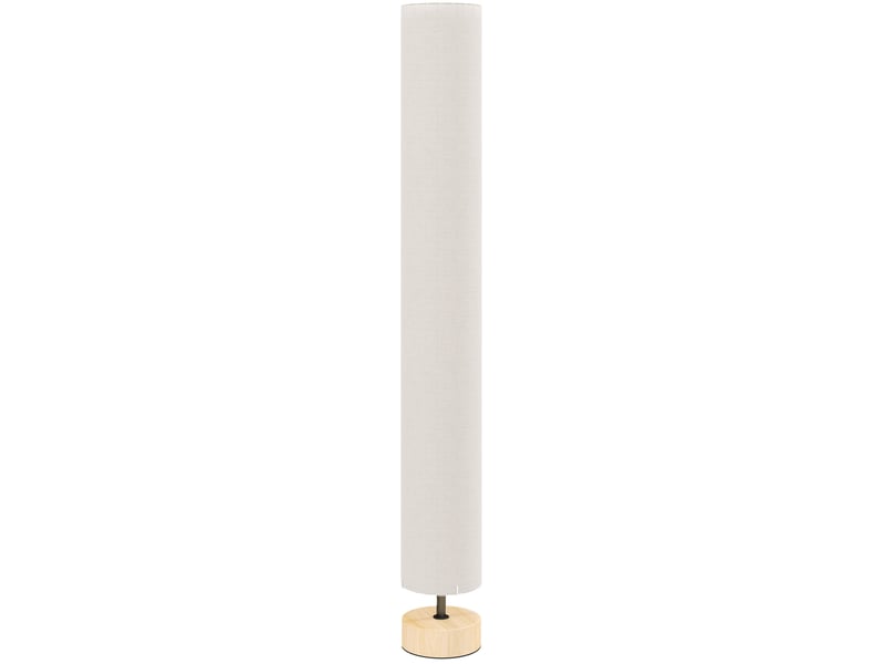  Lampadaire sur pied de salon avec abat-jour en lin, interrupteur à pied, 2 x douille e27, beige, 120 cm  - Conforama B