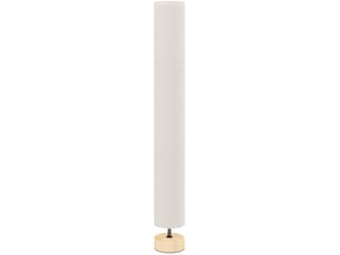 Lampadaire sur pied de salon avec abat-jour en lin, interrupteur à pied, 2 x douille e27, beige, 120 cm