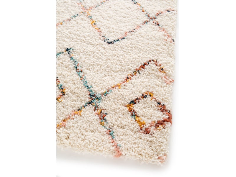  Tapis shaggy design doux et volumineux beige 80 x 150 cm  - Conforama E