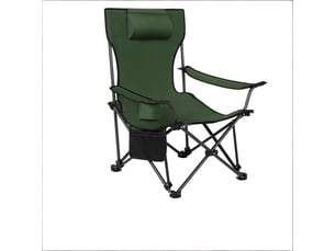 Chaise de camping pliante ergonomique avec repose-pieds extensible, portable