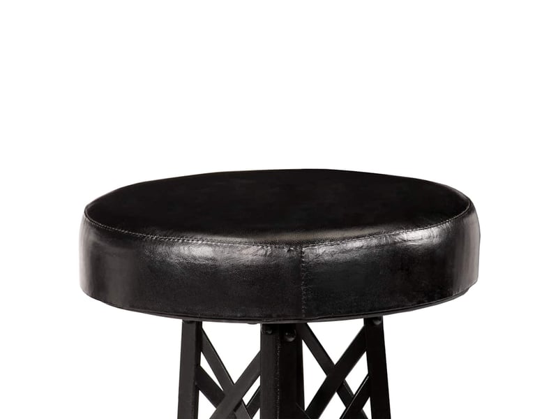  Lot de 2 tabouret de bar, chaise de bar cuir véritable shl51038  - Conforama E