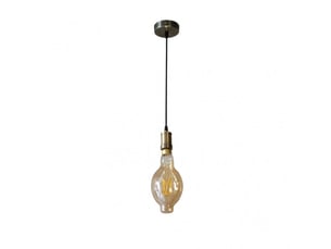 Fabrilamp dante, suspension, moderne, 1 x e27, ambrecuir, 51-107 x 12 x 12 cm