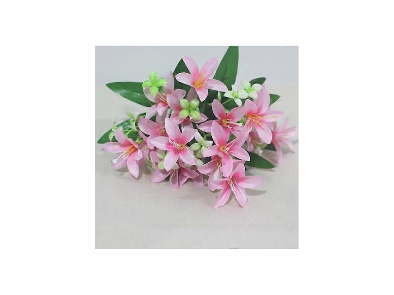  Fleur artificielle facile d'entretien, surface lisse, composition florale en soie synthétiquerose  - Conforama E
