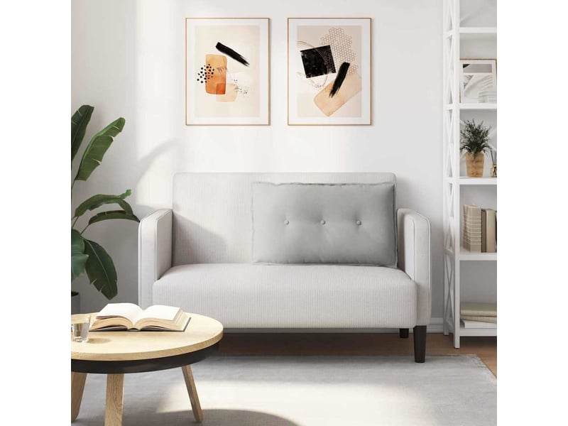 Coussin de dos, coussin de dossier gris clair 80 x 50 cm tissu en microfibre cf54685 - Conforama D