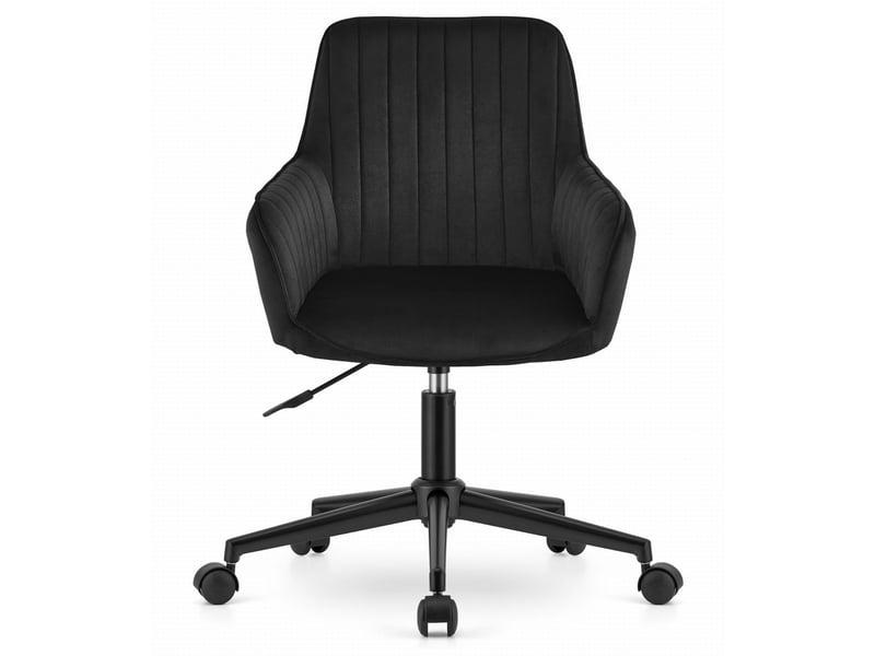  Fauteuil de bureau pivotant roxy en velours noir  - Conforama B