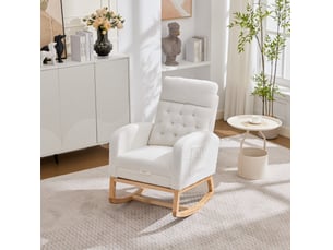 Fauteuil relax manuel <strong>HAUSS SPOLE</strong> <strong></strong> Tissu bouclette blanc vendu A l'unité