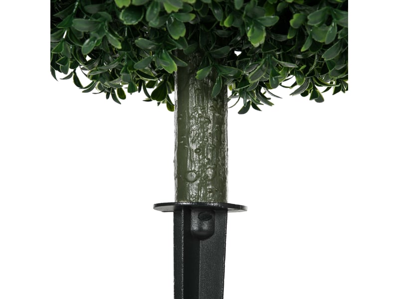  Lot de 2 buis artificiels verts 70 cm avec protection uv et piquets de sol, pour intérieur et extérieur  - Conforama E