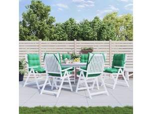 Lot de 6 coussins d'extérieur, coussins de chaise vert 100 x 50 x 7 cm cf56443