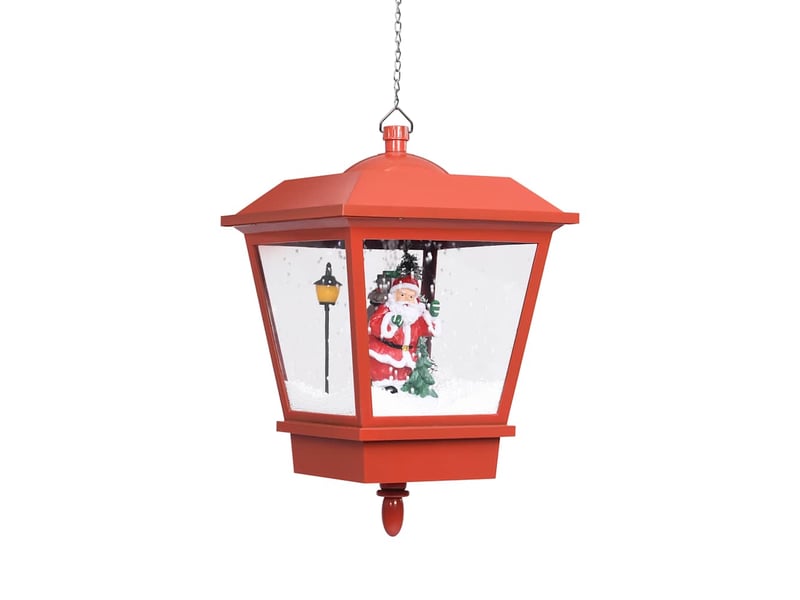  Lampe suspendue de noël lumière led père noël rouge 27x27x45 cm  - Conforama C