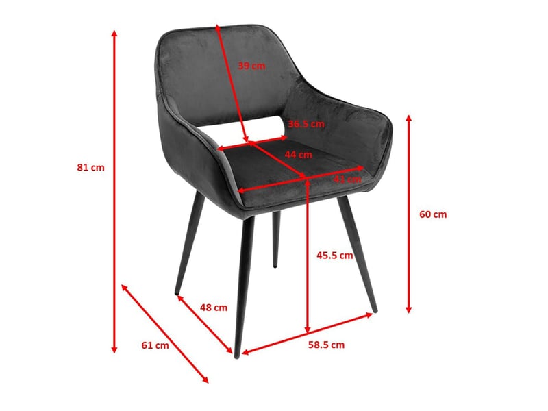  ensemble table et 4 chaises francisco glenn gris kare design  - Conforama D