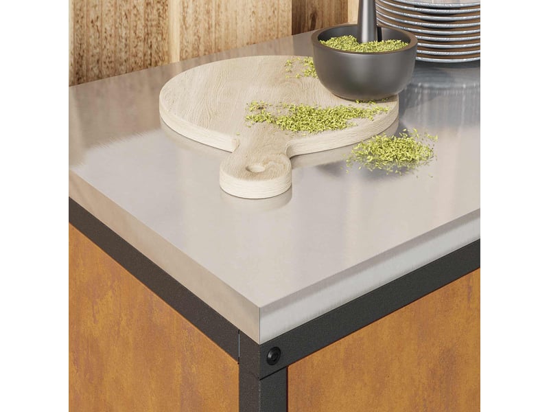  Meuble de rangement de cuisine hattem rouillé 90x50x53cm  - Conforama E