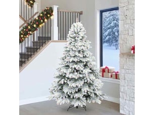 Sapin de noël, arbre de noël artificiel avec 300 led blanc 240 cm pe et pvc cf61232