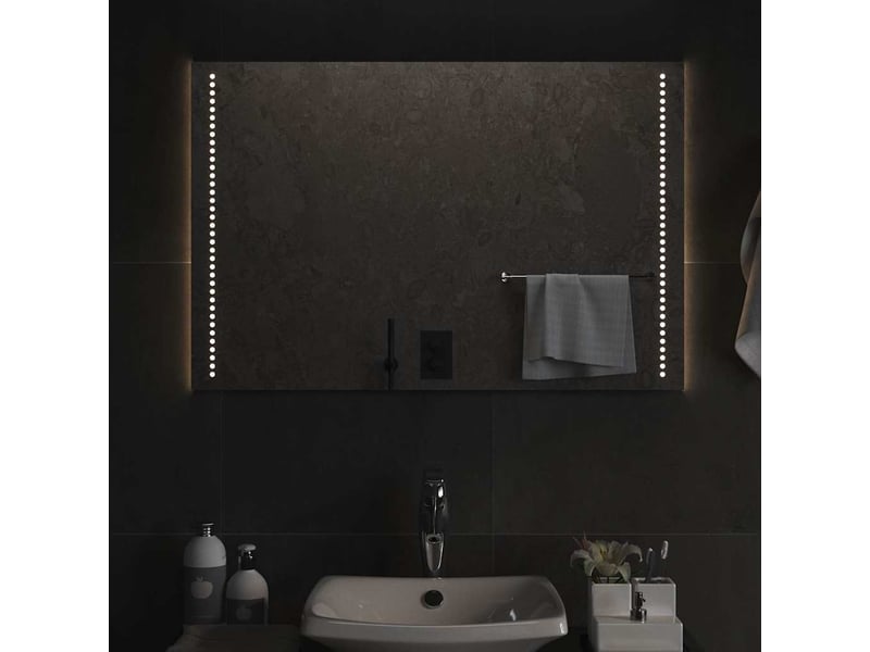  Miroir de salle de bain, miroir de toilette à led 90x60 cm cf62513  - Conforama B