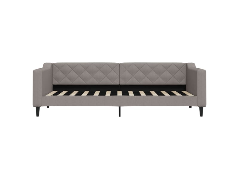 Lit simple- lit adulte - lit de jour avec gigogne sans matelas taupe 80x200 cm - Conforama D
