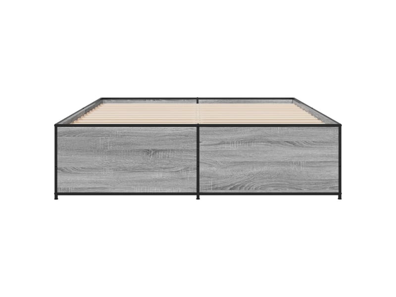  Lit double- lit adulte -  cadre de lit sans matelas sonoma gris 150x200 cm  - Conforama C