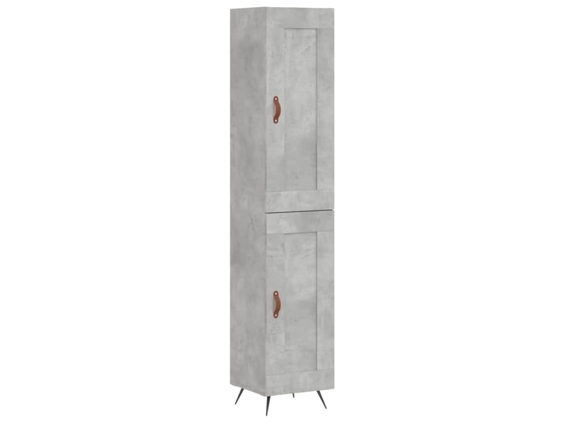  Buffet haut - bahut - meuble de rangement gris béton 34,5x34x180 cm bois d'ingénierie  - Conforama A