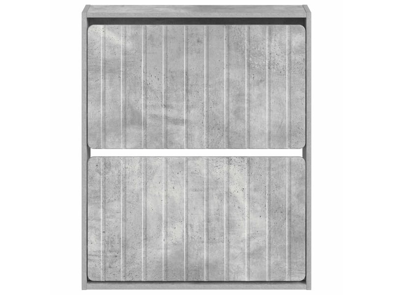  Meuble à chaussures mural, armoire à chaussures zwolle 71x17x86 cm gris béton  - Conforama D