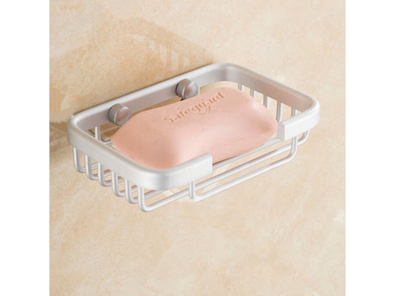  Crochet de salle de bain avec porte-savon et porte-savon mural en aluminium  - Conforama E