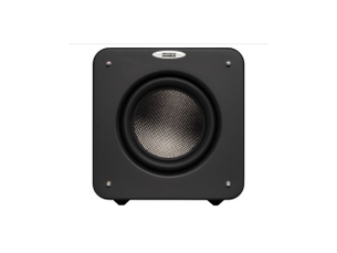 Caisson de basses amplifie microvee x 300w rms noir laque 23 x 23 x 25 cm