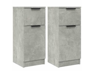 Buffets 2 pcs - bahut - meuble de rangement gris béton 30x30x70 cm bois d'ingénierie