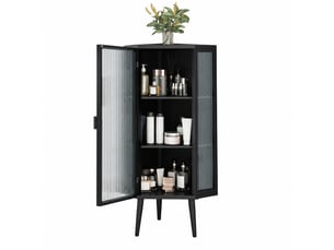 Buffet 1 porte(s)  0 tiroir(s) CHICFURN  - 56 cm coloris noir 