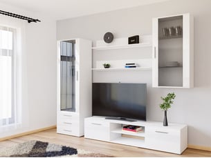 Meuble tv coloris blanc 20 cm <strong></strong>  <strong></strong>