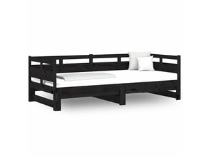 Lit simple 90x190 cm    coloris noir
