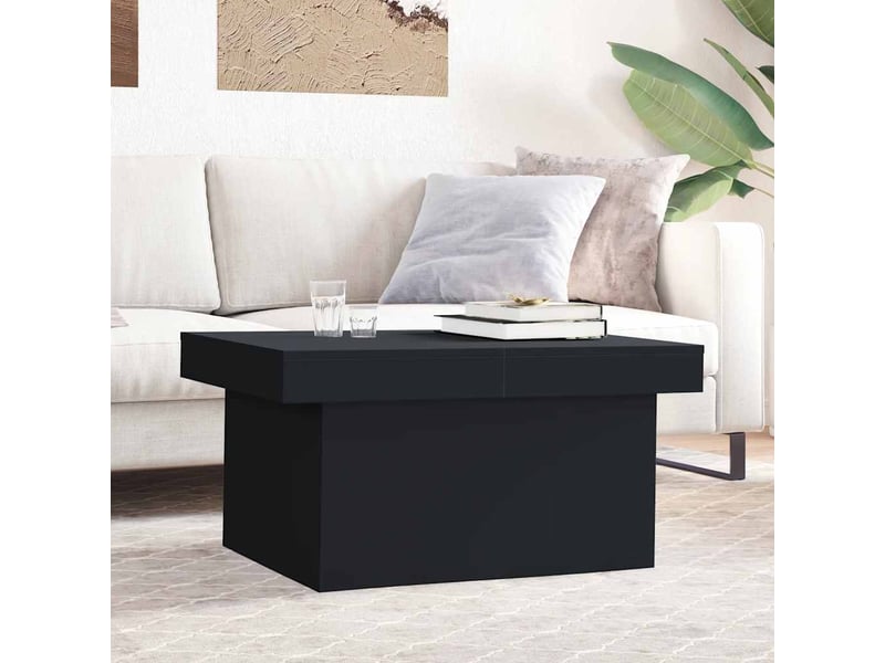  Table basse - table de salon - table à thé noir 100x55x40 cm bois d'ingénierie  - Conforama B