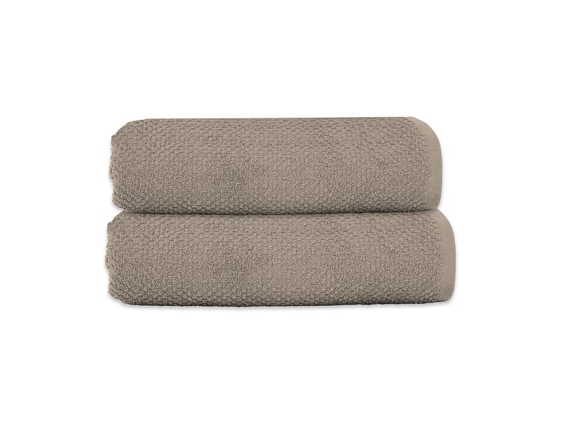  Lot 2 serviettes de bain 70x140 coton éponge  - Conforama A